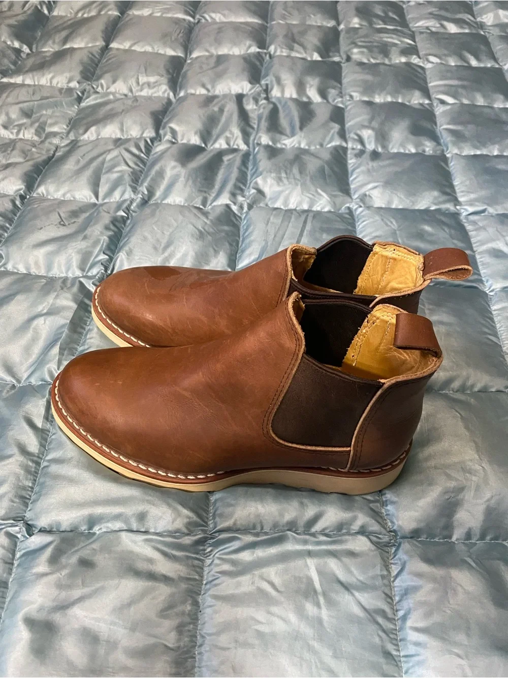 NWOT Men's Red Wing Shoes Brown Leather Chelsea Work Boots Sz 6.5
